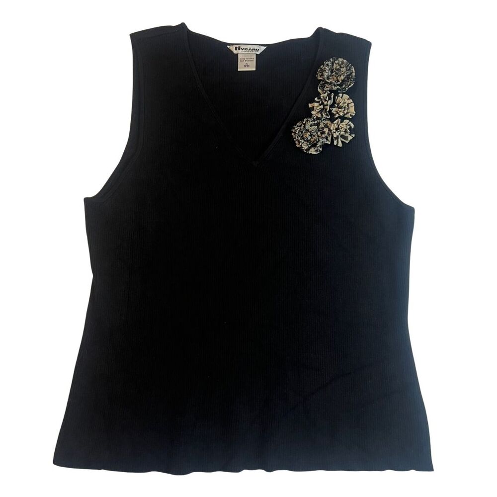 Nygard Collection Blouse Women XL Sleeveless Classic Preppy Academia Shell - Picture 9 of 16